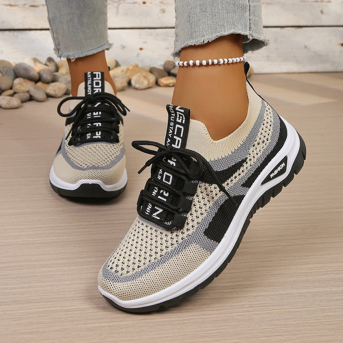 Zapatillas Bicolor de Lona para Mujer – Casual y Cómodas para el Día a Día