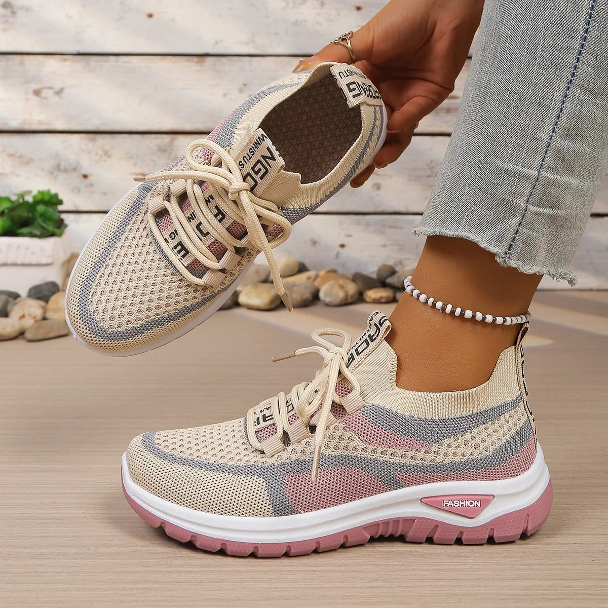 Zapatillas Bicolor de Lona para Mujer – Casual y Cómodas para el Día a Día