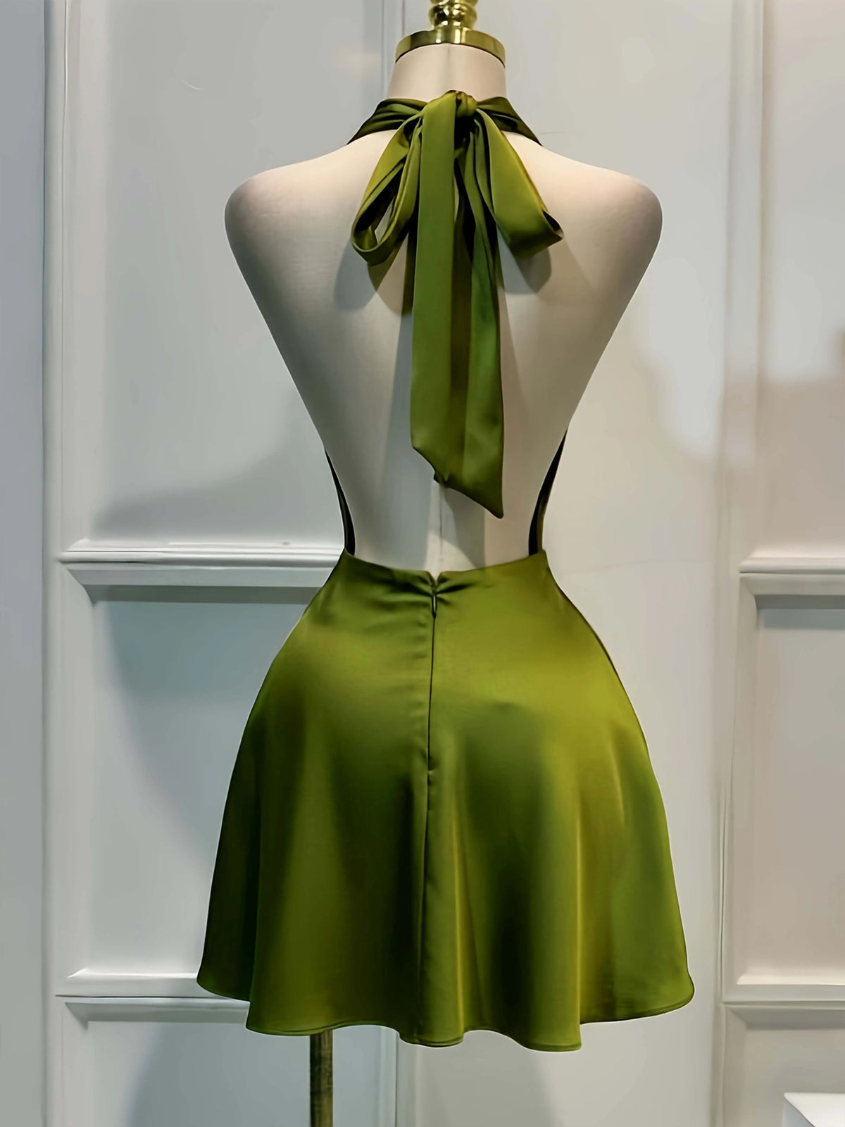 Vestido de Satén Elegante para Mujer - Escote Halter