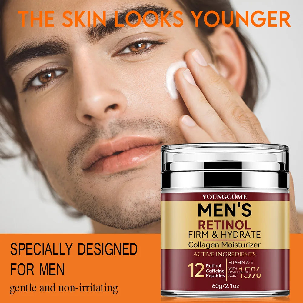 Crema Facial con Retinol para Hombre – Hidratante y Reafirmante