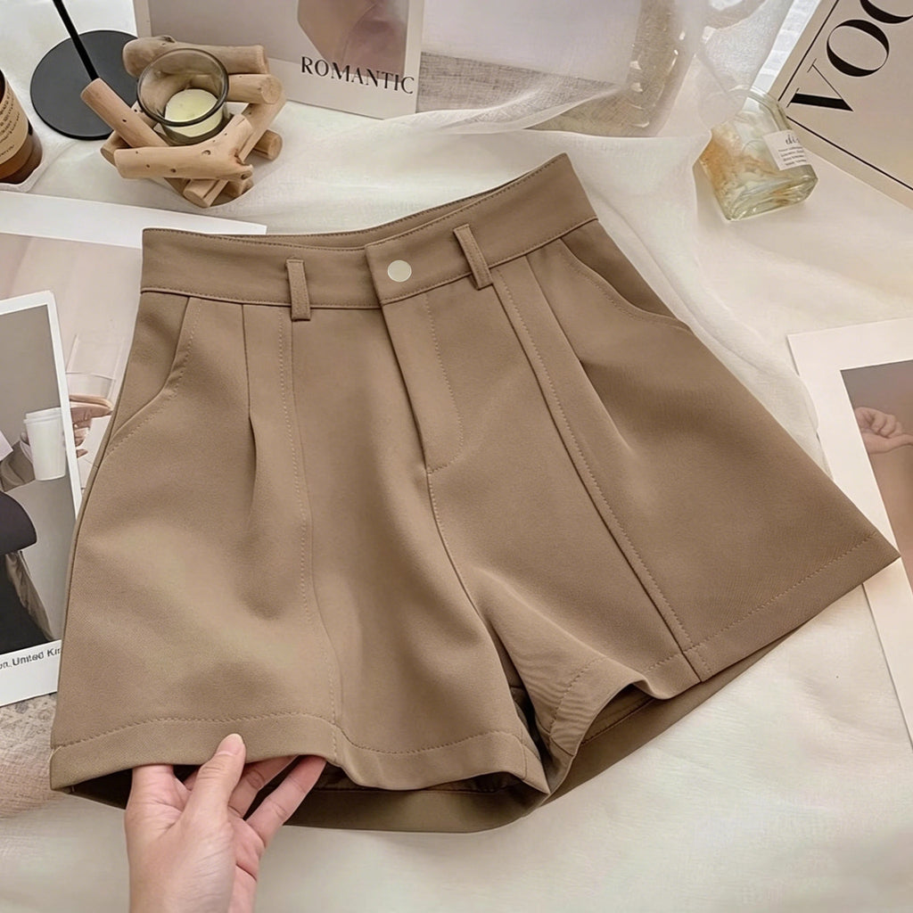 Shorts de Cintura Alta para Mujer – Estilo Casual Vintage