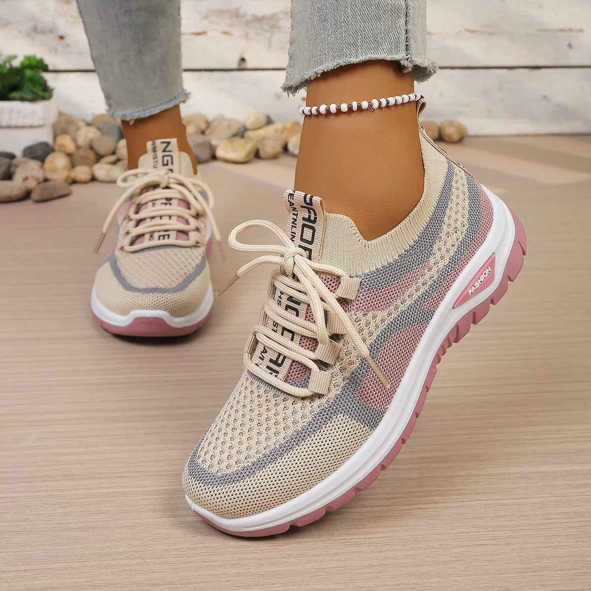 Zapatillas Bicolor de Lona para Mujer – Casual y Cómodas para el Día a Día