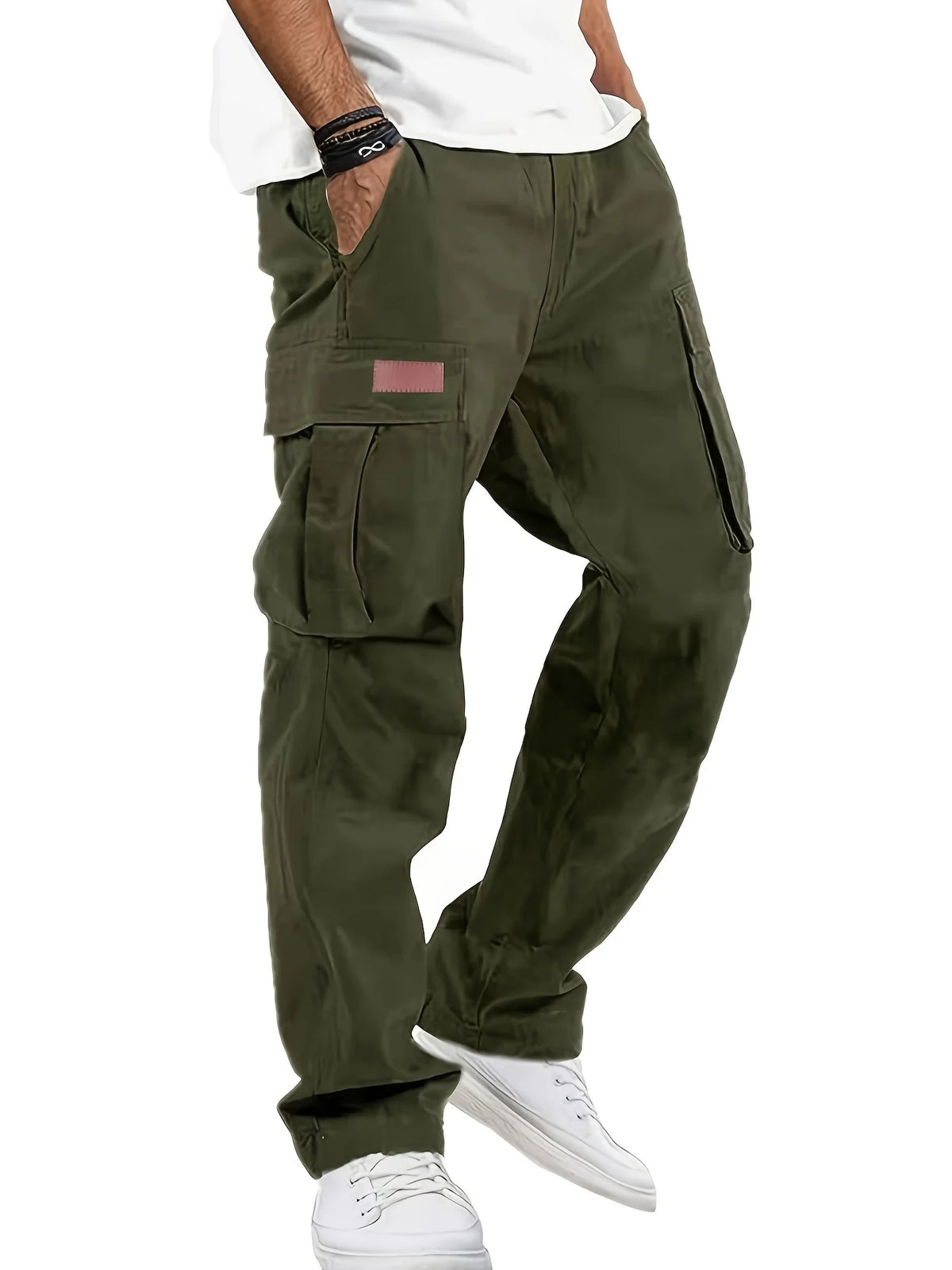 Pantalón Cargo Multipocket para Hombre – Estilo Americano, Corte Recto y Holgado