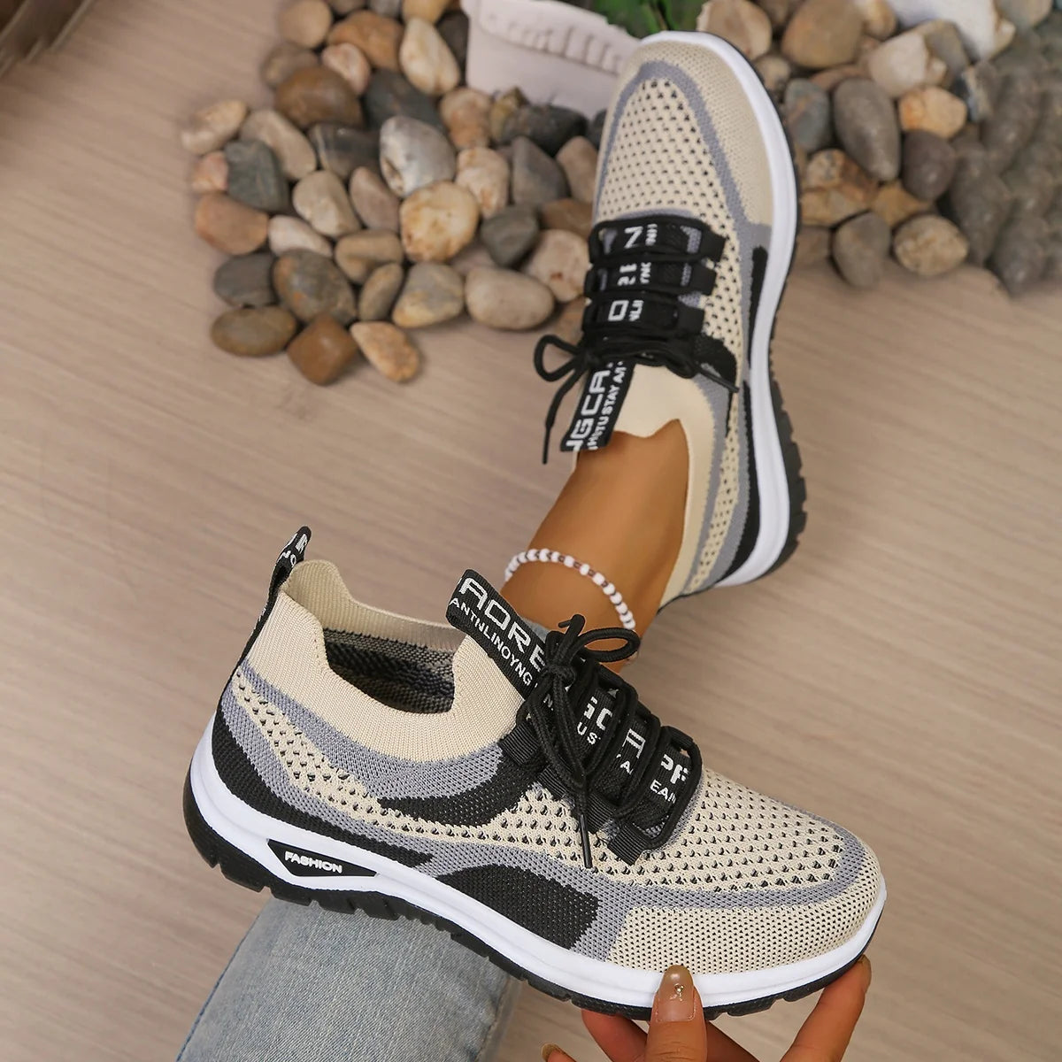Zapatillas Bicolor de Lona para Mujer – Casual y Cómodas para el Día a Día