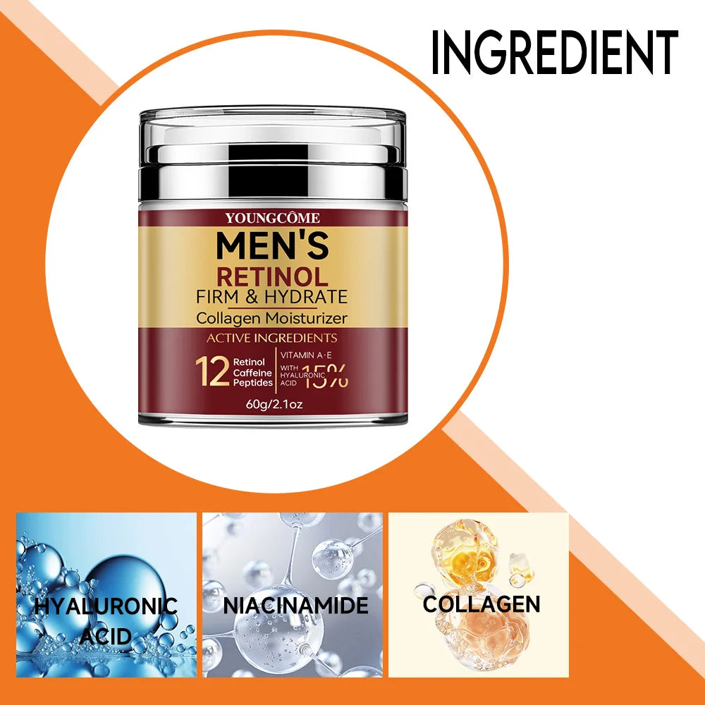 Crema Facial con Retinol para Hombre – Hidratante y Reafirmante